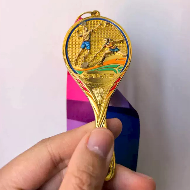 Badminton China - Spersonalizowany metalowy medal w kształcie lotki