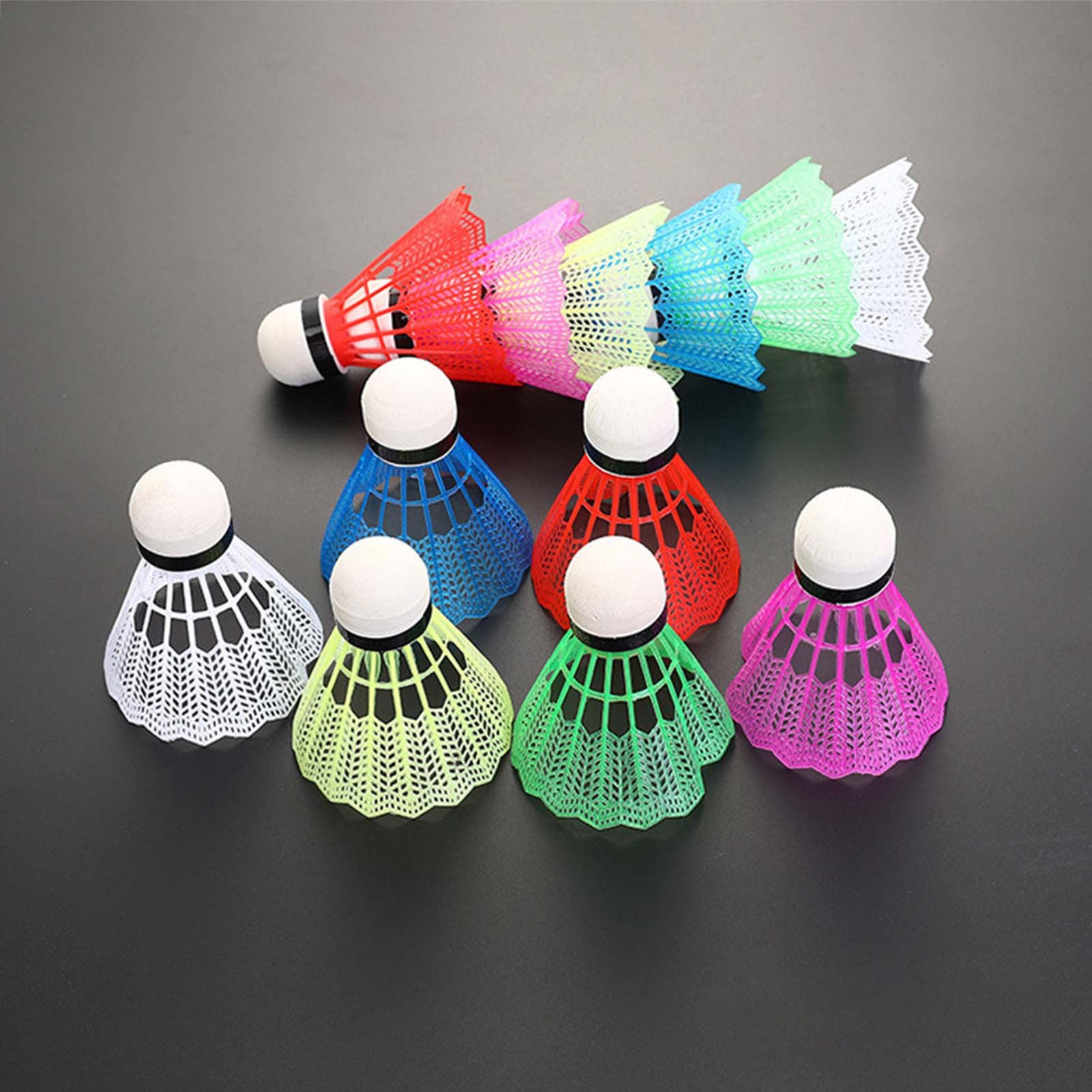 Badminton Fun Game - 12 szt. Plastikowe białe lotki do