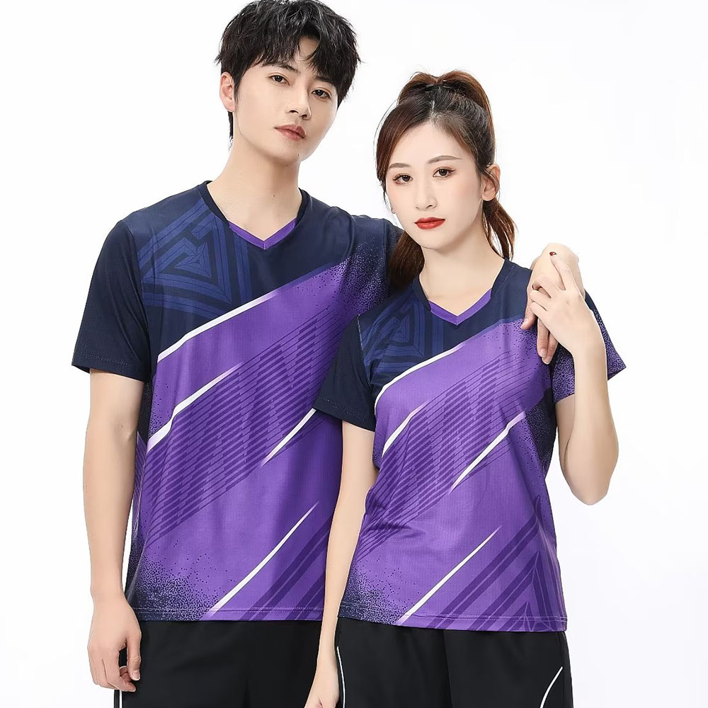 Badminton Emoji - Męskie kobiety Ping Pong tenisowe T-shirt