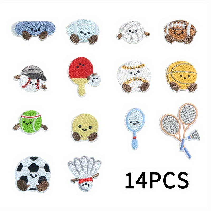 Badminton Icon - 14 szt. Sportowe naszywki z haftem,